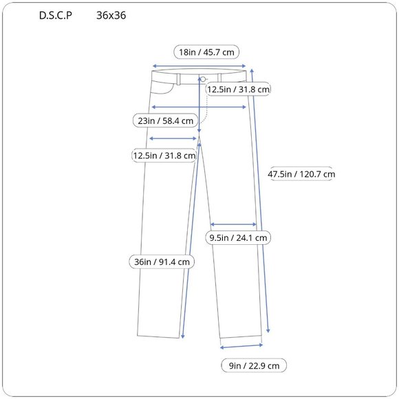 D.S.C.P by Tennessee Apparel Corp. 38R Blue Slacks Men's Polyester/Wool Pants - Picture 3 of 15